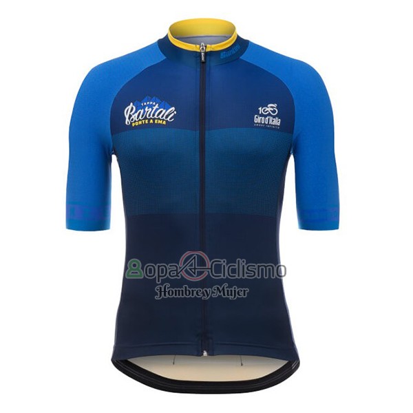 Giro d'Italia Ropa Ciclismo Culotte Corto 2017 Hombre Mangas Cortas APagado Azul